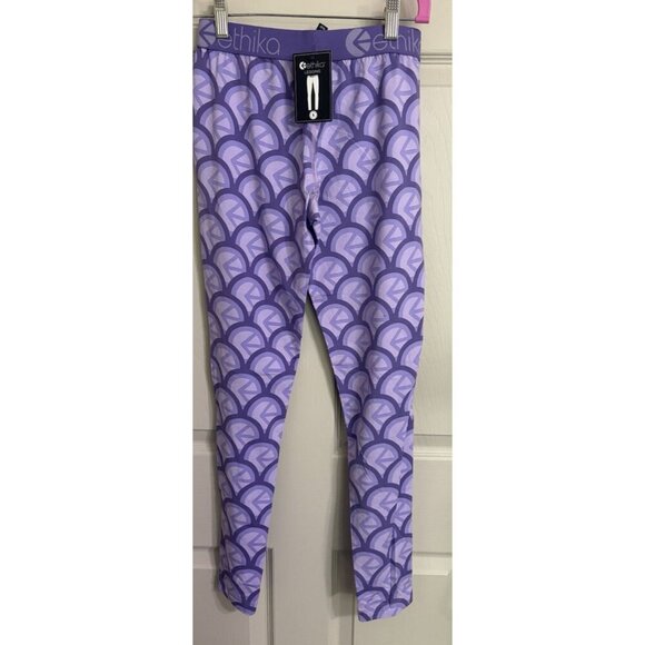 Ethica Small Womens Leggings Purple Print NWT 26" Inseam - Picture 3 of 6